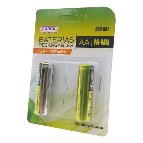 Baterias Pilas Recargables 2aa 1,2v De 1200ma