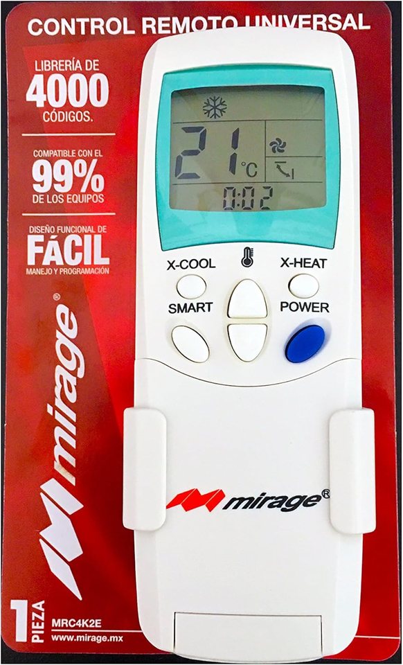 Control Remoto Universal Aire Acondicionado Minisplit Mirage 4000 Códigos Compatible Con Todas Las Marcas 