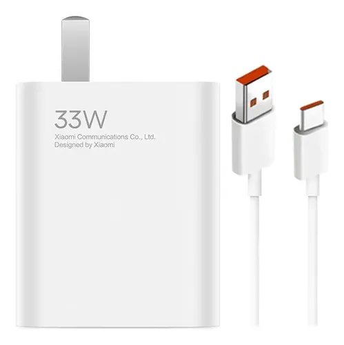 Cargador Xiaomi 33w + Cable Tipo C