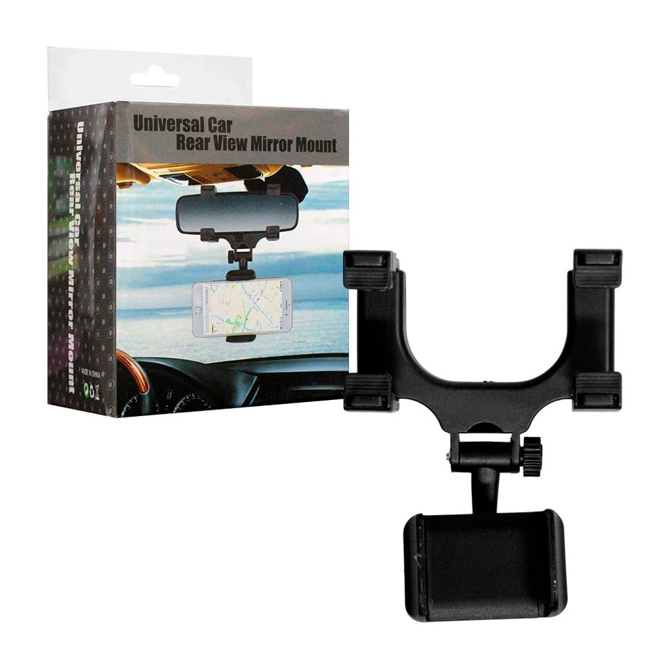 Soporte universal de celular y espejo retrovisor para automóvil
