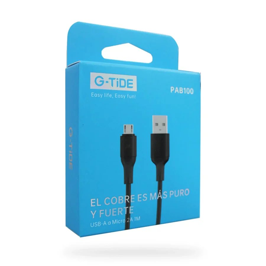 CABLE USB-MICRO 1M PAB100 / PB100-2 NEGRO