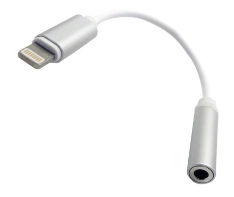 BRobotix Adaptador Lightning Macho - 3.5mm Hembra, Blanco