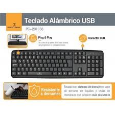 TECLADO ESTANDAR ALAMBRICO USB PERFECT CHOICE NEGRO PC-201038