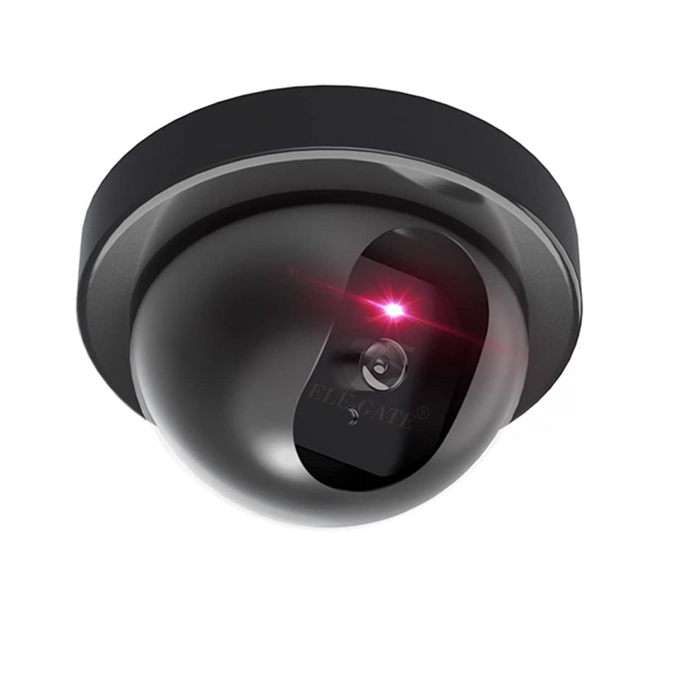 Cámara de seguridad falsa con aspecto realista y luz led roja intermitente