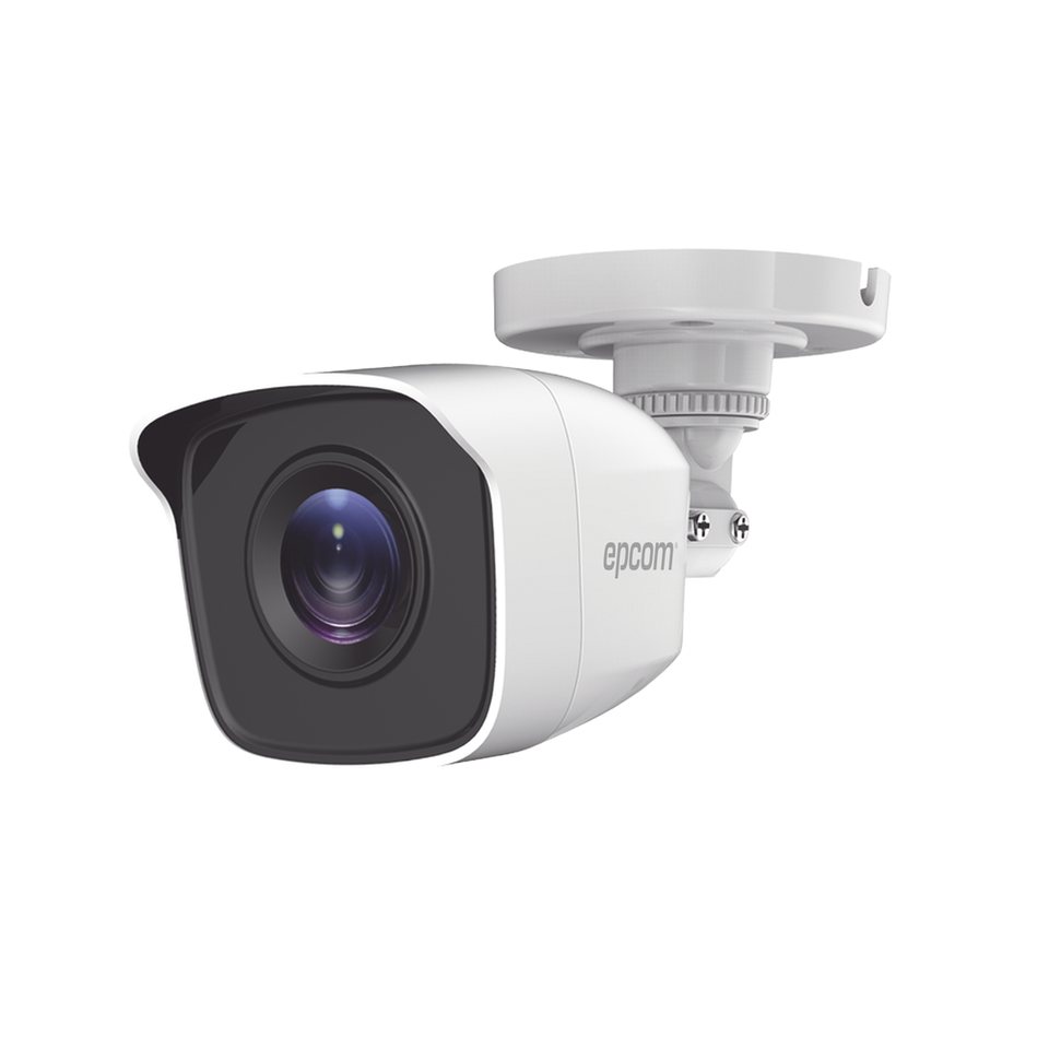 Bala TURBOHD 2 Megapíxeles (1080p) / Gran Angular 103° / Lente 2.8 mm / IR EXIR Inteligente 20 mts / Exterior IP66 / dWDR / TVI-AHD-CVI-CVBS / Policarbonato
