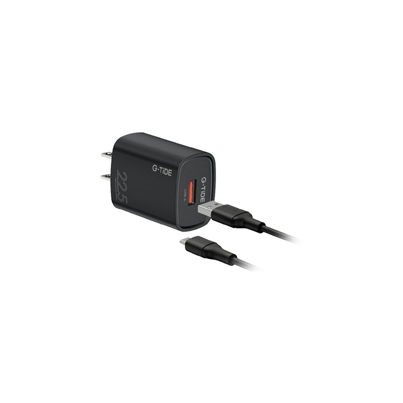 TURBO CARGADOR CON CABLE USB A LIGHTING NEGRO