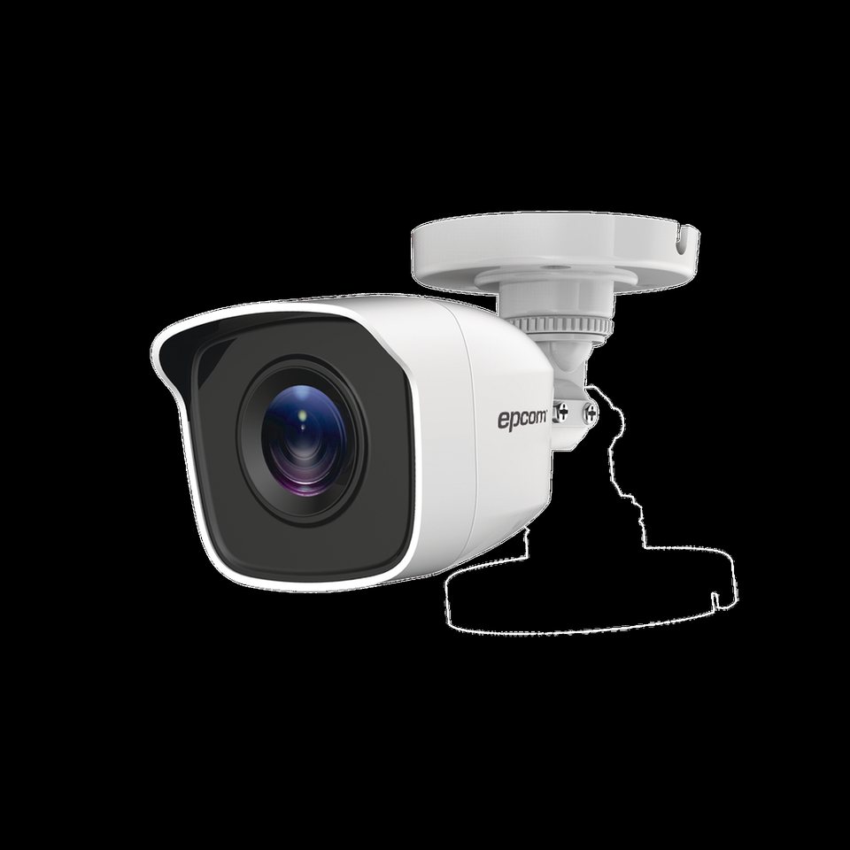 Bala TURBOHD 2 Megapíxeles (1080p) / METALICA / Gran Angular 103° / Lente 2.8 mm / IR EXIR Inteligente 20 mts / Exterior IP66 / TVI-AHD-CVI-CVBS B8-TURBO-G2W