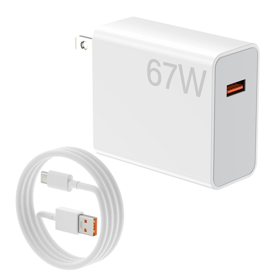 Cargador Xiaomi 67w + Cable Tipo C