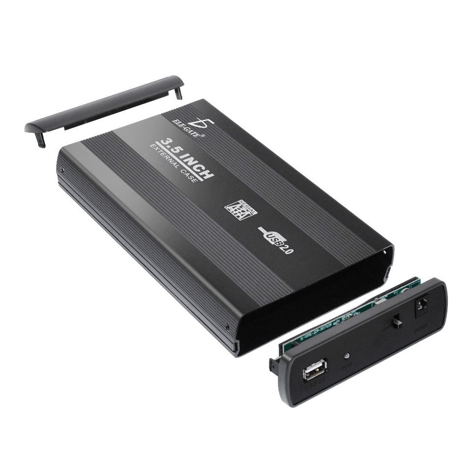 Gabinete Case Disco Duro Sata 3.5 USB Externo 2.0 GRIS