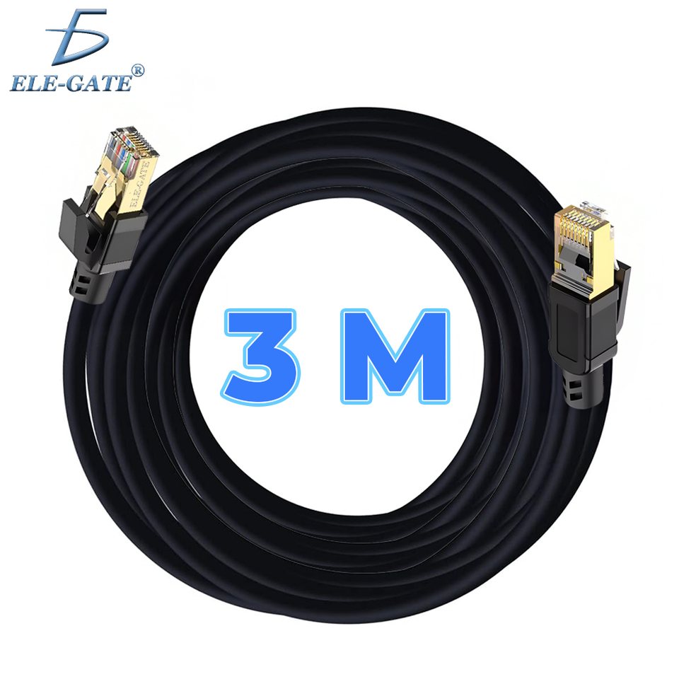 Cable color negro ele-gate Cat7 vention RJ45 ethernet utp de 3 metros / wi.175.3  (copia)