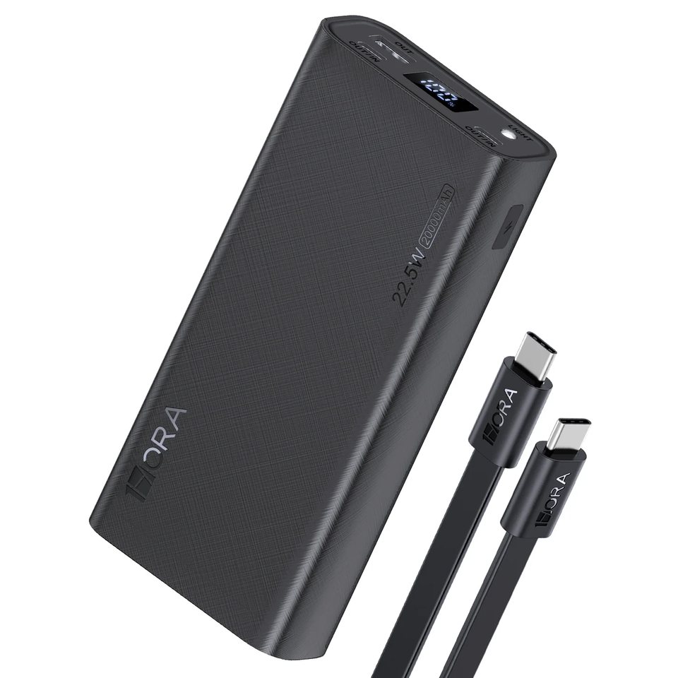 Batería externa de 20000 20 W con dos puertos USB