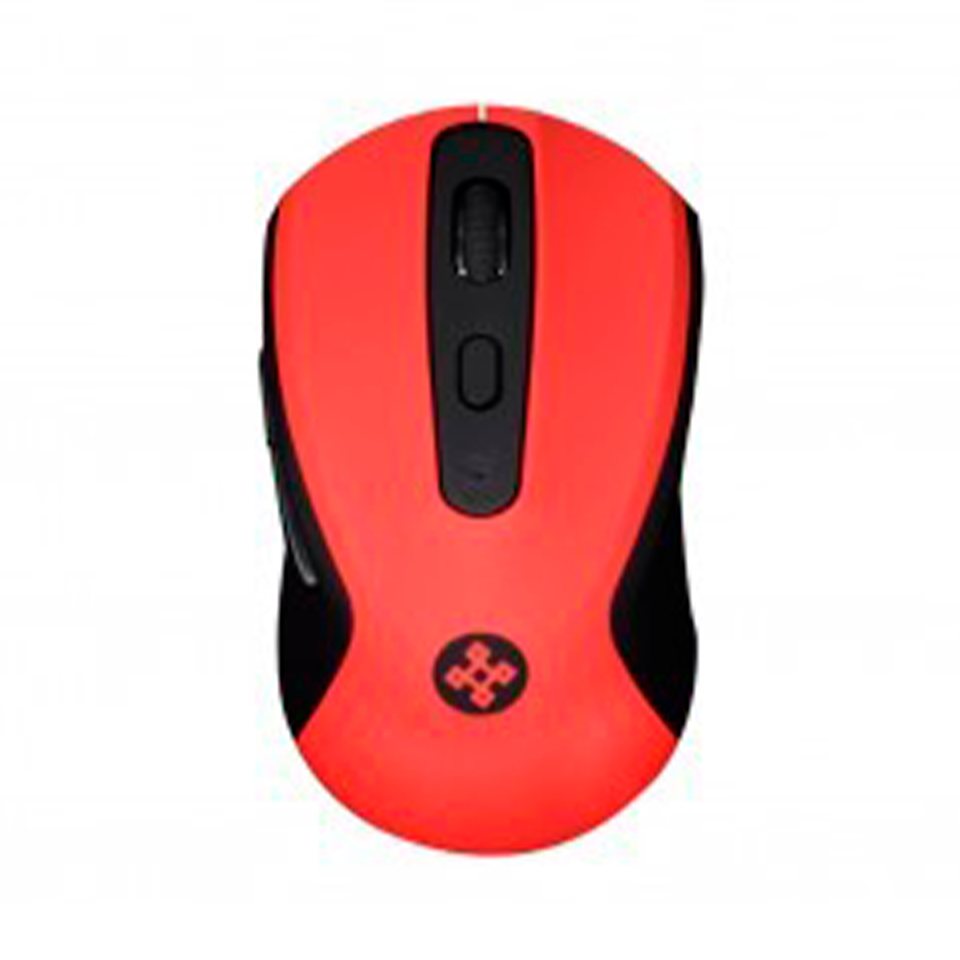Mouse Naceb Optico Inalámbrico 1600 DPI Rojo