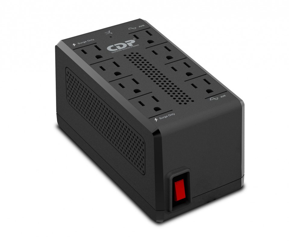 Regulador CDP RAVR1408, 700W, 1.400VA, Entrada 80 - 150V, Salida 120V, 8 Salidas