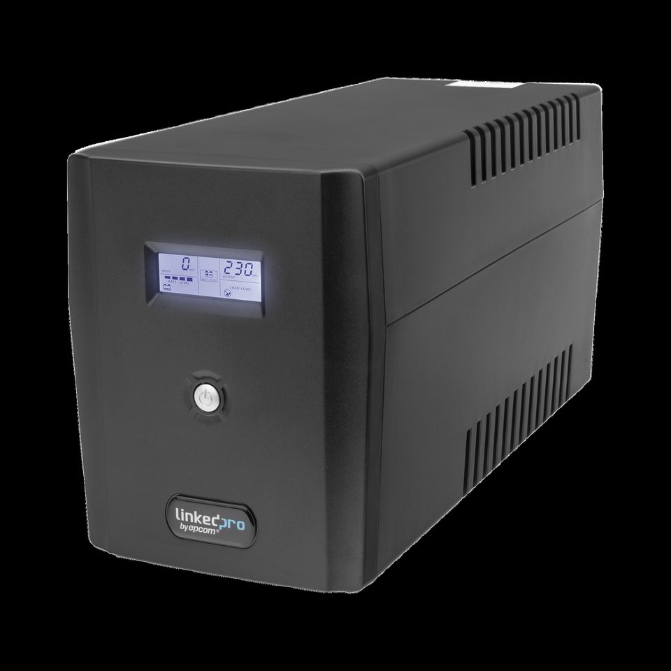 UPS 1500VA/900 W Pantalla LCD / Línea Interactiva 120Vca / 8 tomas 5-15R (6 Respaldadas) / Regulación de Voltaje / Protección RJ45 UPS LP1500LCD