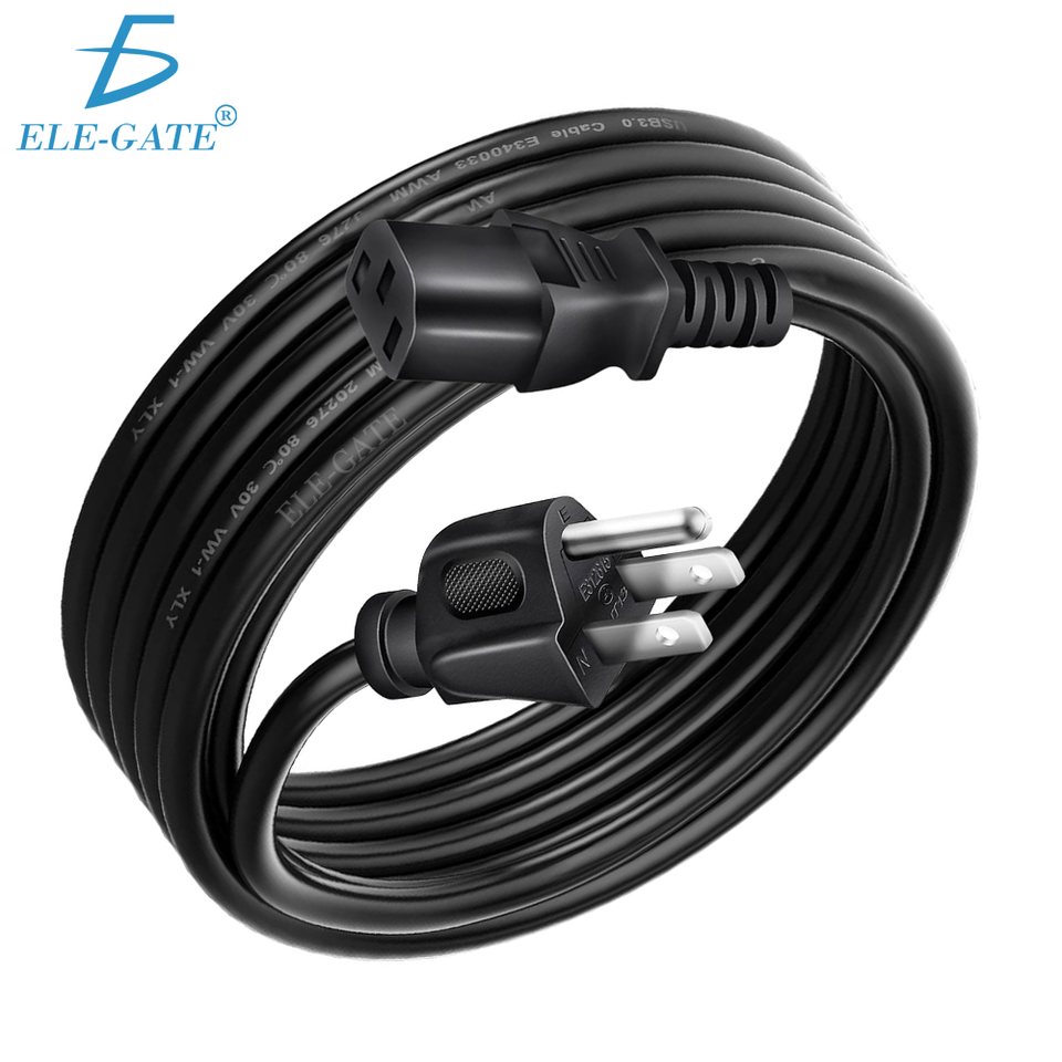 1pza Cable trifásico para alimentación de cpu, monitor o fuente de poder / wi.62 / r411 / ca-p02