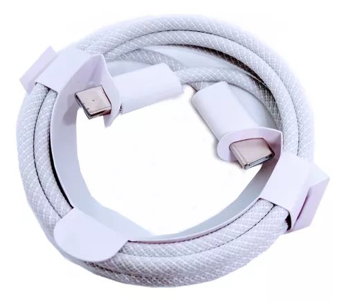 CABLE USB TIPO C A TIPO C M- M 1 MT A2795 A1997 BLANCO GENERICO IPHONE