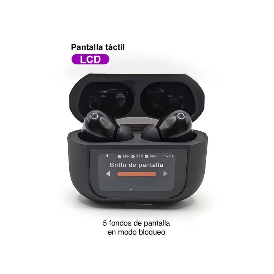 AUDÍFONOS CON PANTALLA TÁCTIL G-TIDE FUTURE POD DWS1 NEGRO
