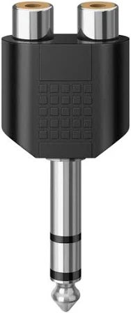 ADAPTADOR DE AUDIO 2 RCA A PLUG 6.3 MM 1/4 705-070