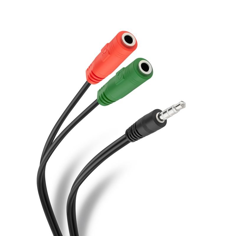 Steren Cable auxiliar plug 3,5 mm Trrs a 2 jacks 3,5 mm 