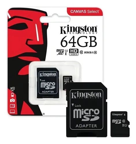  Memoria Micro SD con Adaptador Kingston SDCX10 / 64gb / SDXC / Clase 10 