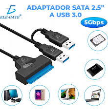 CUBIERTA P/DISCO DURO SATA 2.5" ELE-GATE CON.08.3.0 USB 3 COLORES