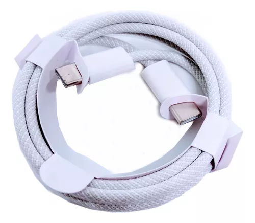 CABLE USB TIPO C A TIPO C M- M 1 MT A2795 A1997 BLANCO GENERICO IPHONE