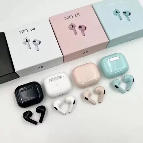 AUDIFONOS INALAMBRICOS BLUETOOTH TIPO AIRPODS MOD PRO 6S COLORES 6912645678909