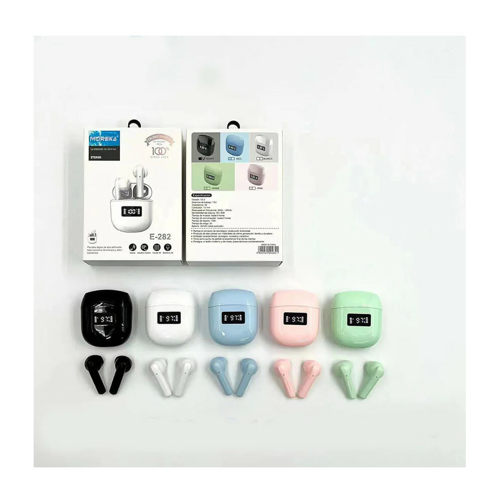 AUDIFONOS INALAMBRICOS BLUETOOTH MANOS LIBRES MOREKA E-282 COLORES