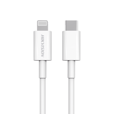 CABLE USB TIPO C A LIGHTNING HIKVISION 1 MT 3A CARGA RAPIDA BLANCO HS-HUB-CBC2L