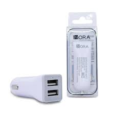 CARGADOR CARRO 1HORA GAR128 2.4 A 12W 2 PUERTOS USB COLORES
