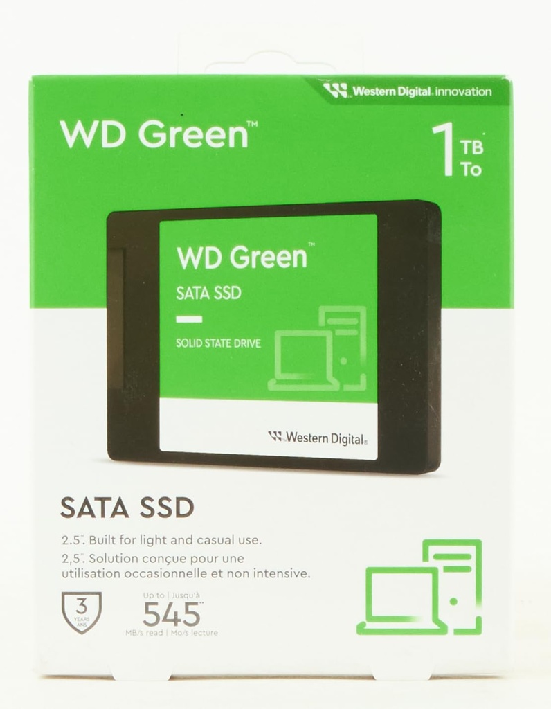 DISCO DURO SOLIDO WD 1 TB GB GREEN 2.5 SATA III WDS100T3G0A 718037894188