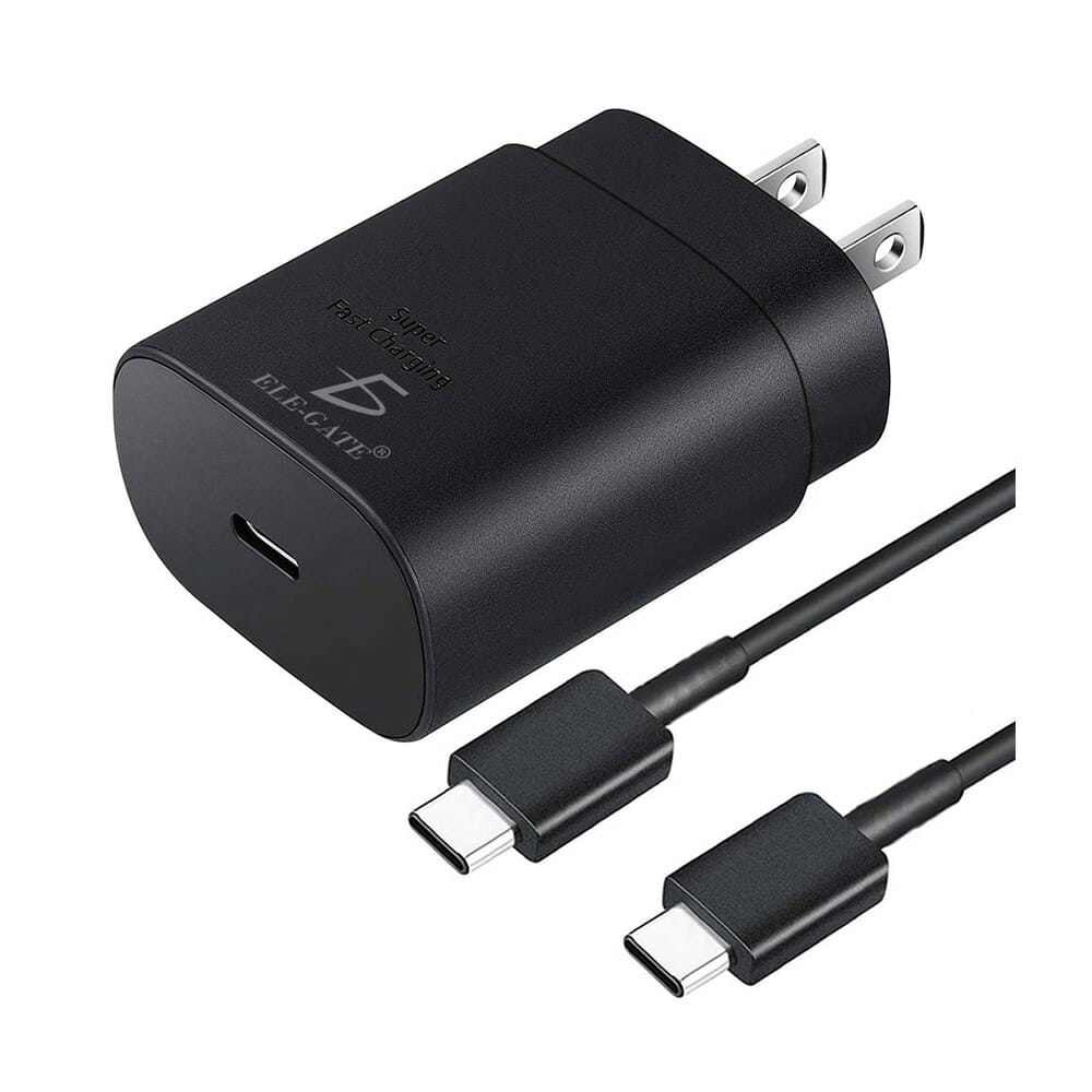 COMBO CARGADOR 2 EN 1 TIPO C ELE-GATE CH.100 25W COLORES