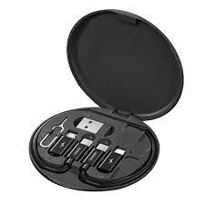 ESTUCHE DE CABLES DE DATOS CARGA RAPIDA ELE-GATE WI.182 60W USB TIPO C/LIGHTNING/USB