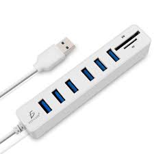 HUB USB 6 PUERTOS Y LECTOR DE TARJETAS SD/SDHC/MICRO SD ELE-GATE 07503050565190