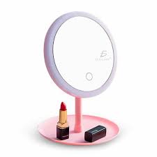 ESPEJO TOUCH PORTATIL CON ARO DE LUZ LED 17.5 CM HOLD.63