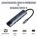 ADAPTADOR USB TIPO C A RJ45 ETHERNET , HDMI Y PUERTO USB 3.0 ELE-GATE WI.162