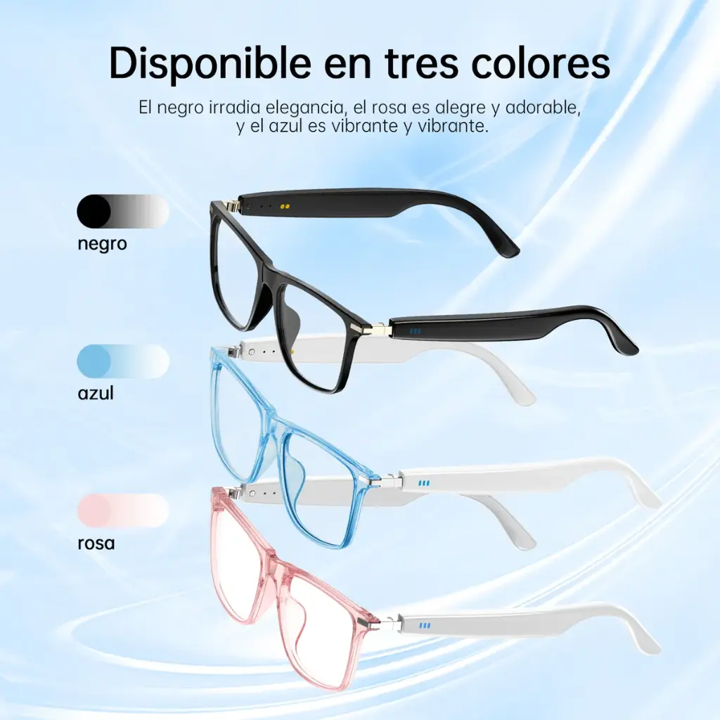 Lentes inteligentes Bluetooth G-tide BV01 Accesorio Moderno Y Elegante Negro