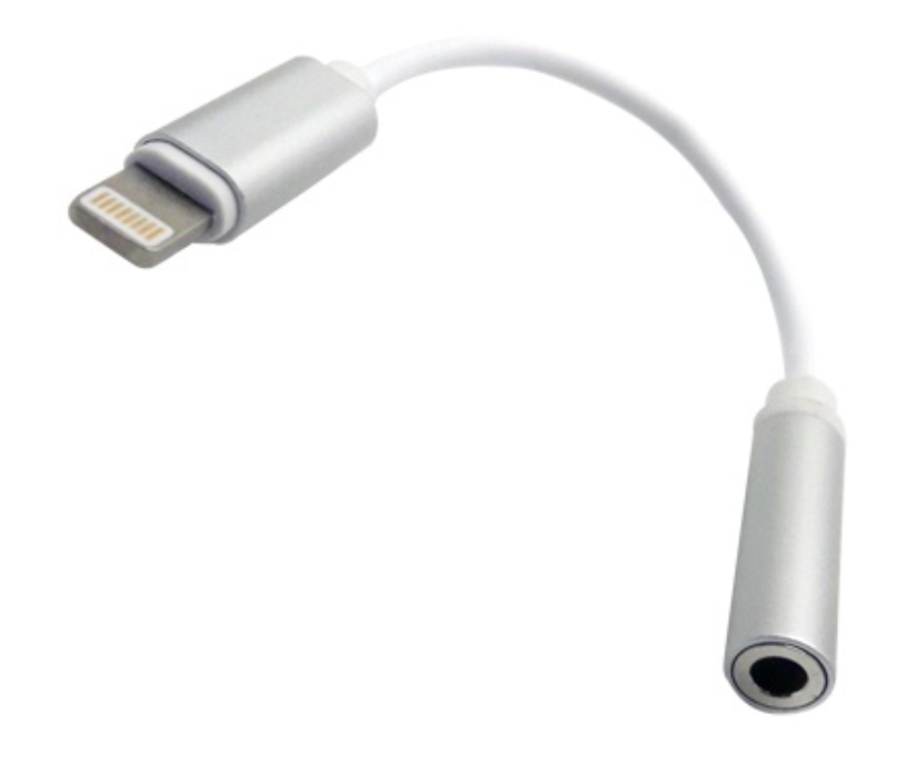 BRobotix Adaptador Lightning Macho - 3.5mm Hembra, Blanco