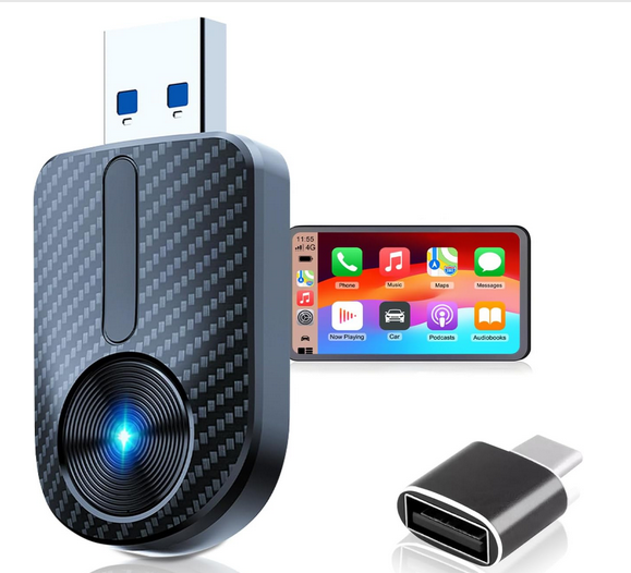 Adaptador Inalámbrico para CarPlay y Android Auto 2 en 1