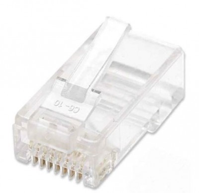 1 PZA PLUG RJ45 CAT6 MULTIFILAR UTP ORO 15-MICRAS