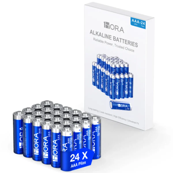 Paquete con 24 baterías doble a, alcalinas 1hora / bat001a 