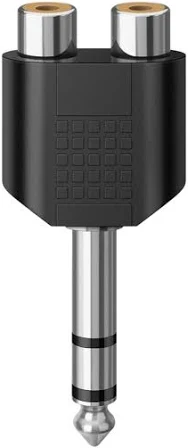 ADAPTADOR DE AUDIO 2 RCA A PLUG 6.3 MM 1/4 705-070