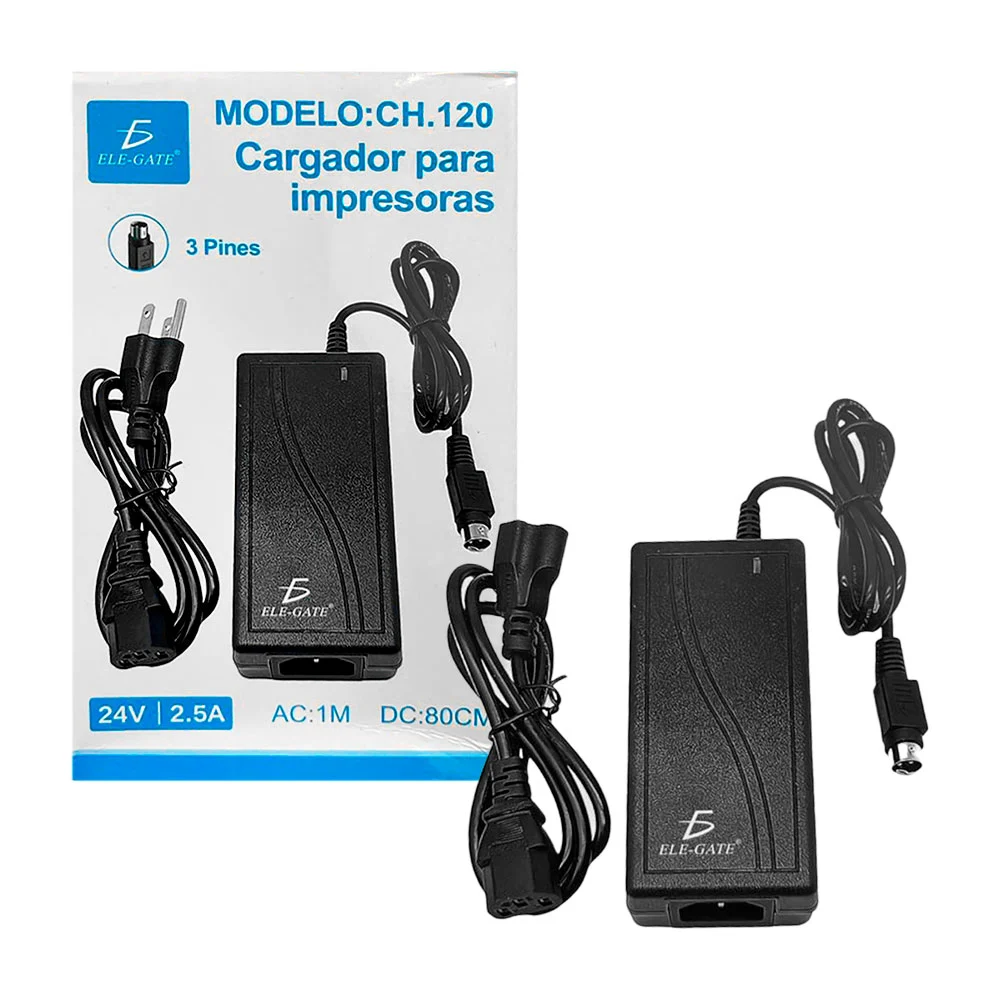 Cargador para impresora, conexión universal, 24v / ch.120