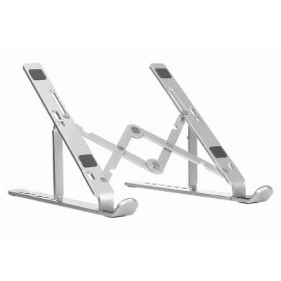 Soporte de Aluminio, Plegable, 7 Angulos Ajustables p/Laptop, Tablet, Celular, 1.8 a 17 Pulgadas, BROBOTIX 263564 