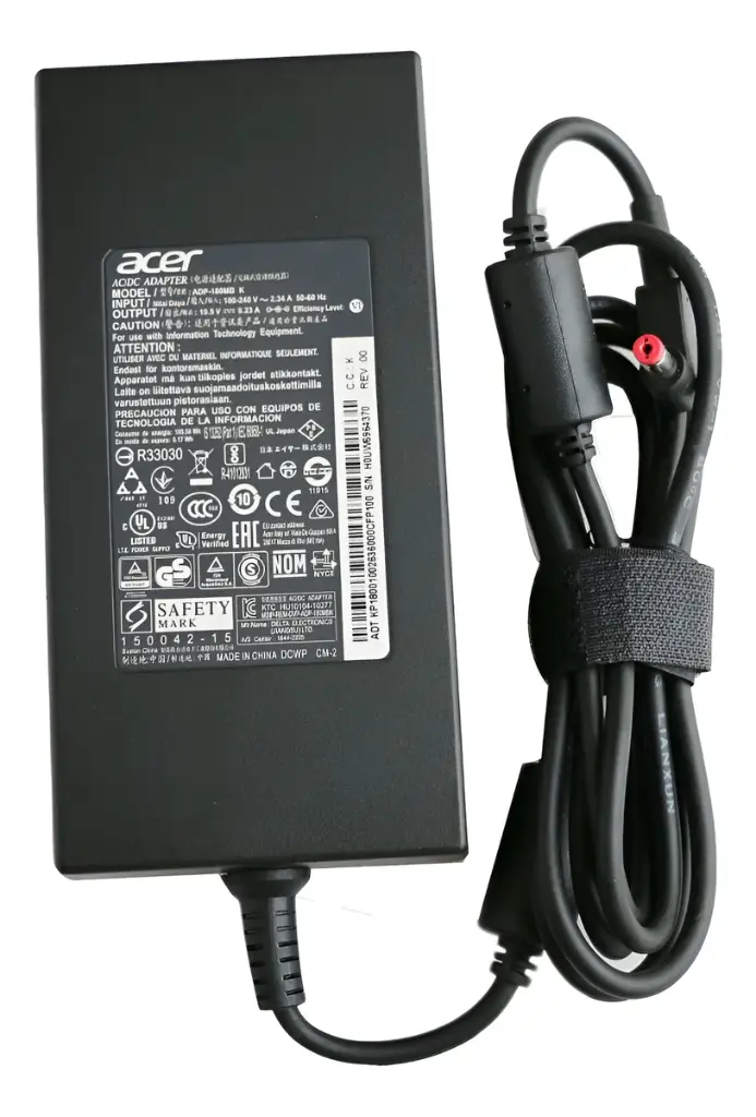 Cargador Acer Original 19.5v 9.23a 180w Nitro 5, Predator. Negro AC5517