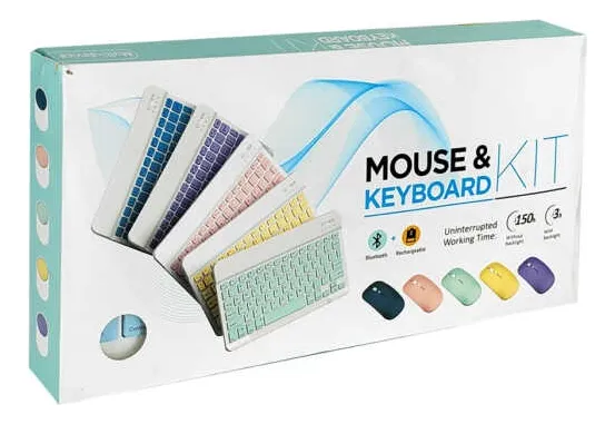Combo teclado y mouse inalámbrico, 10in recargable, variedad de colores TECLADO.KEY-10