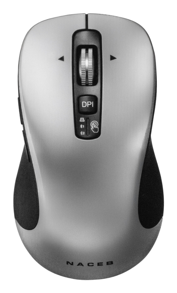 Mouse Naceb Optico Infinity Essencial ES1 Inalámbrico USB bluetooth 32000 DPI Gris