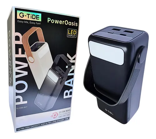 Power bank G-tide Oasis 40 000Mha carga rápida 22.5W NEGRO