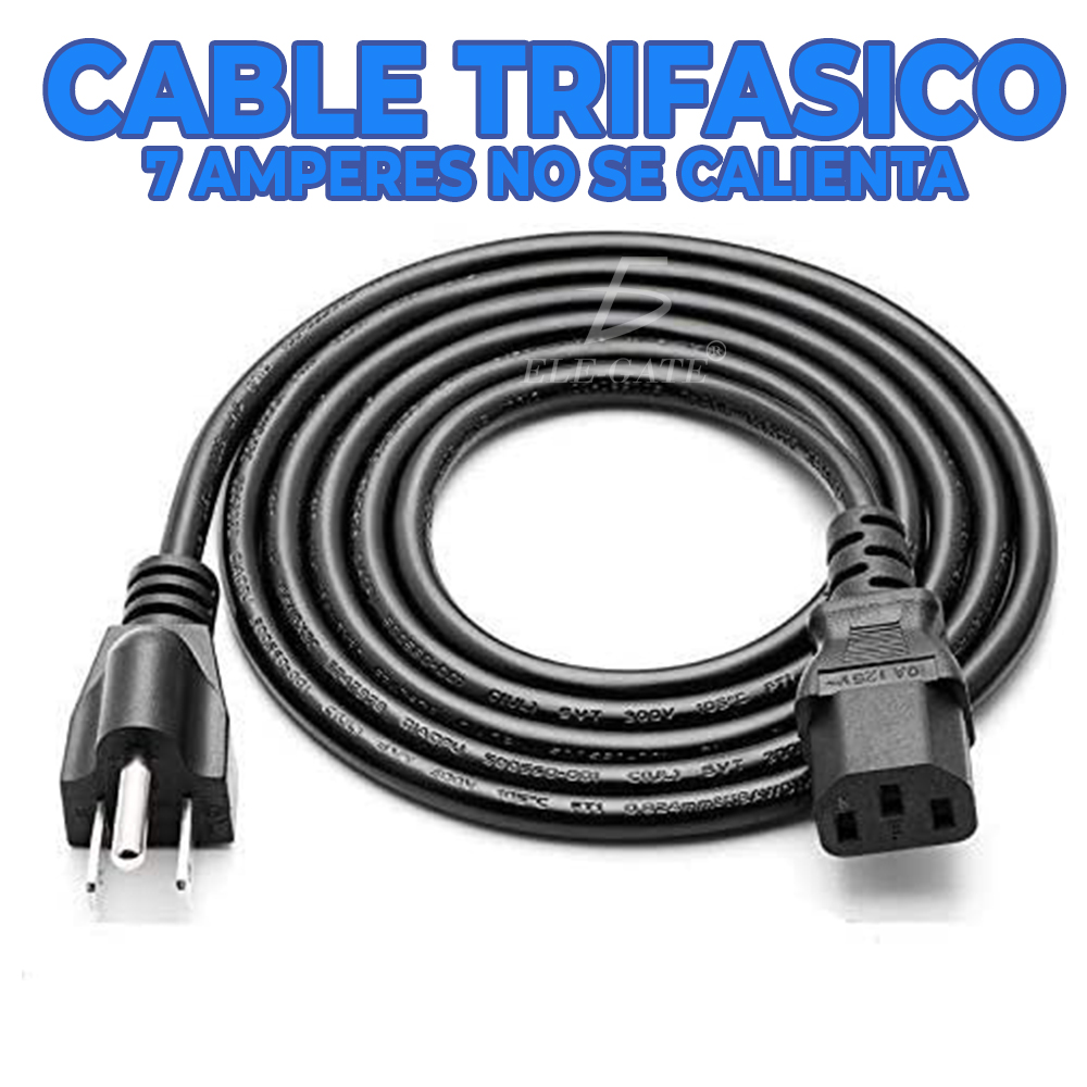 Cable De Poder Corriente Trifásico 7A 1.50m 800W 