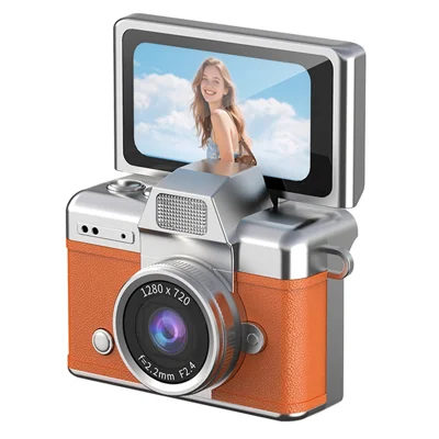 Lk-027 Cámara Retro Mini - 1.47" Pantalla Plegable, Video HD, CCD